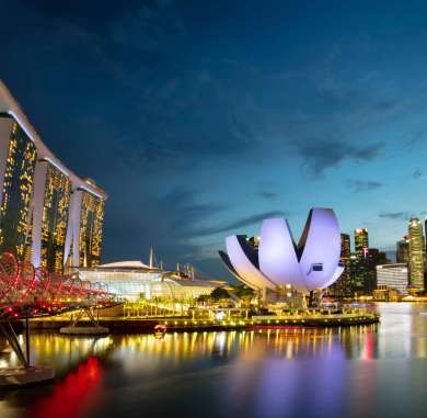 Singapore Skyline at Dusk